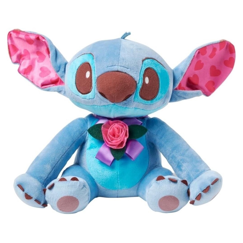2023 Disney Parks Valentine’s Day Stitch Plush 10" - NEW - Picture 1 of 3